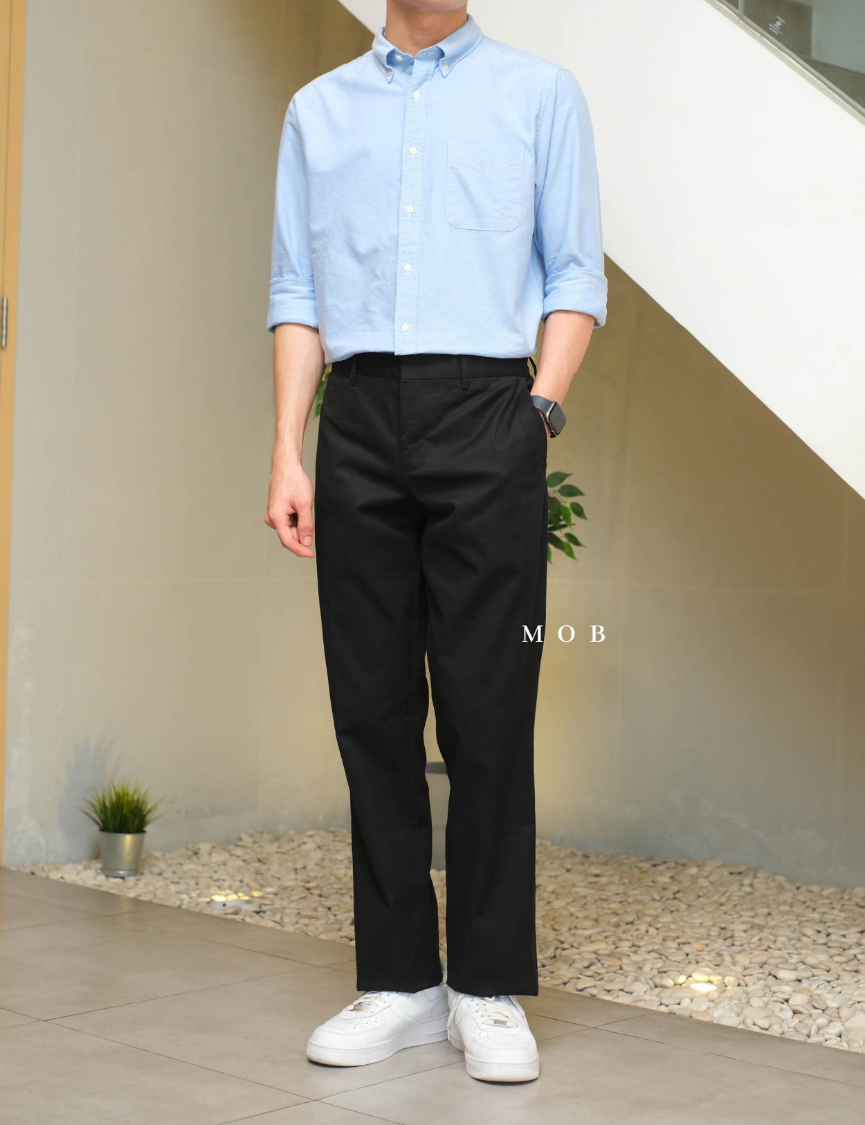 EXPT1702A Photographer Stretch Cotton Pants Black