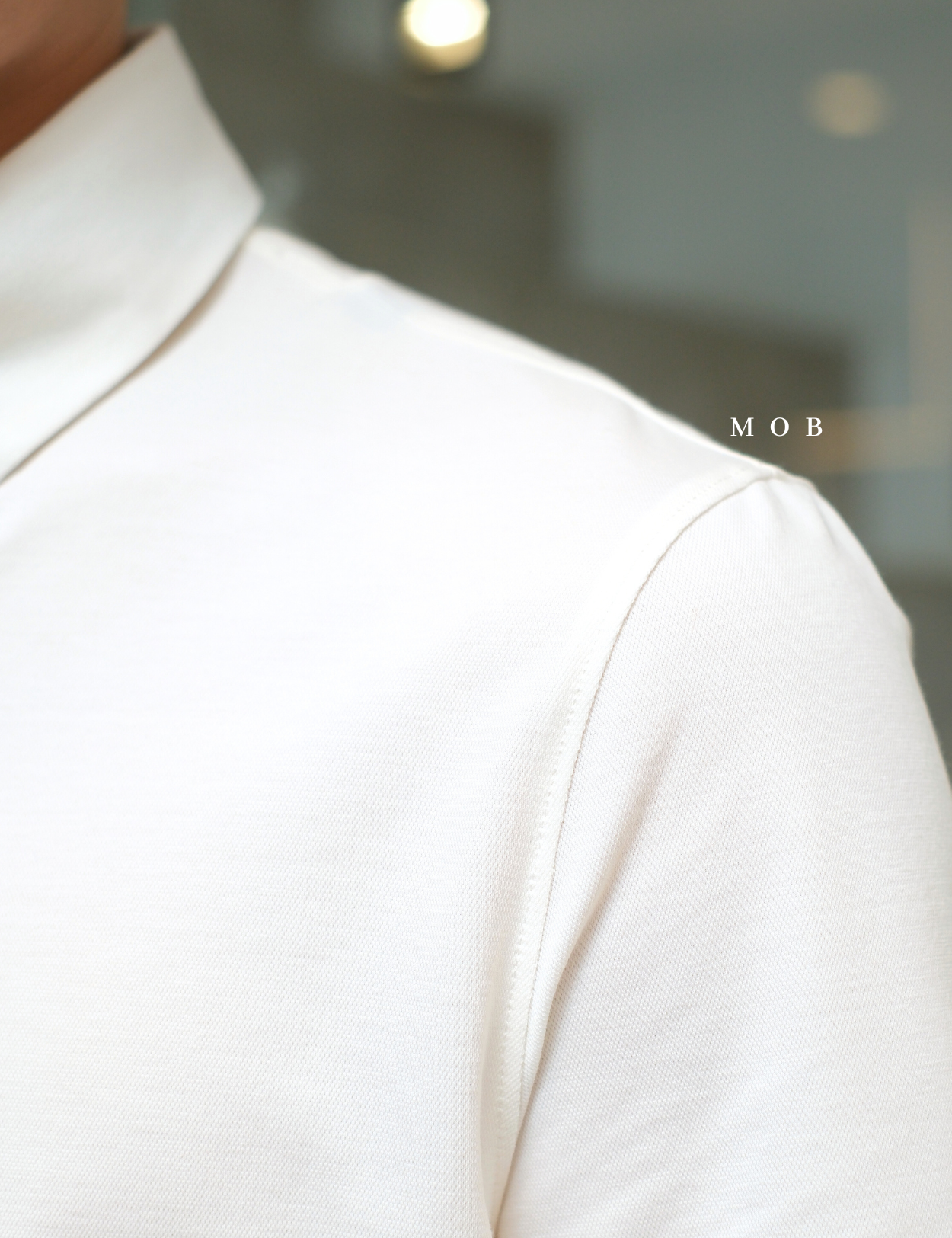 ARK01SSP013 Hybrid Button Down Collar Polo Shirt White