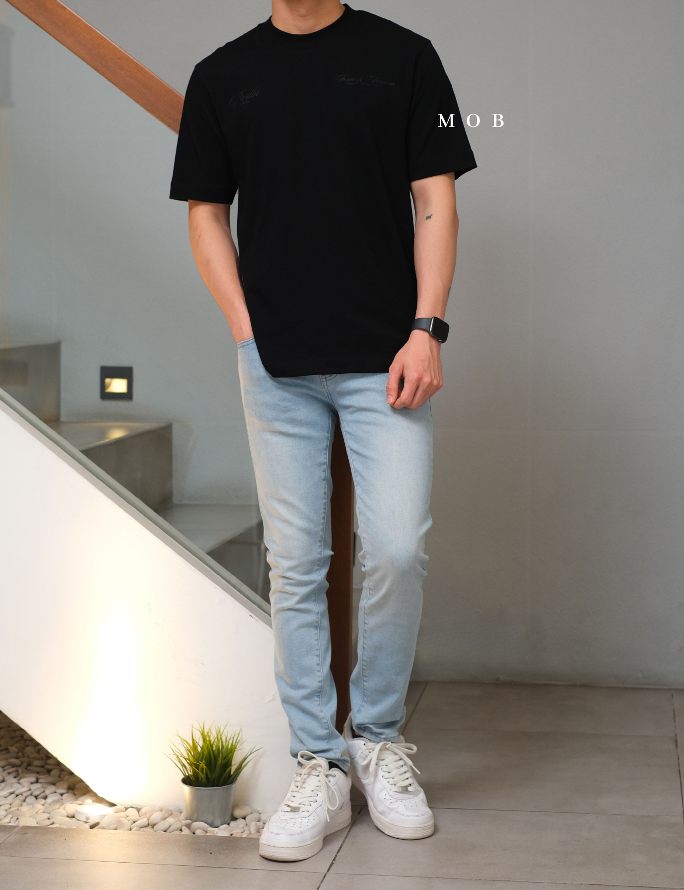 ARK01SST051 Form & Function SS Tee Obsidian Black