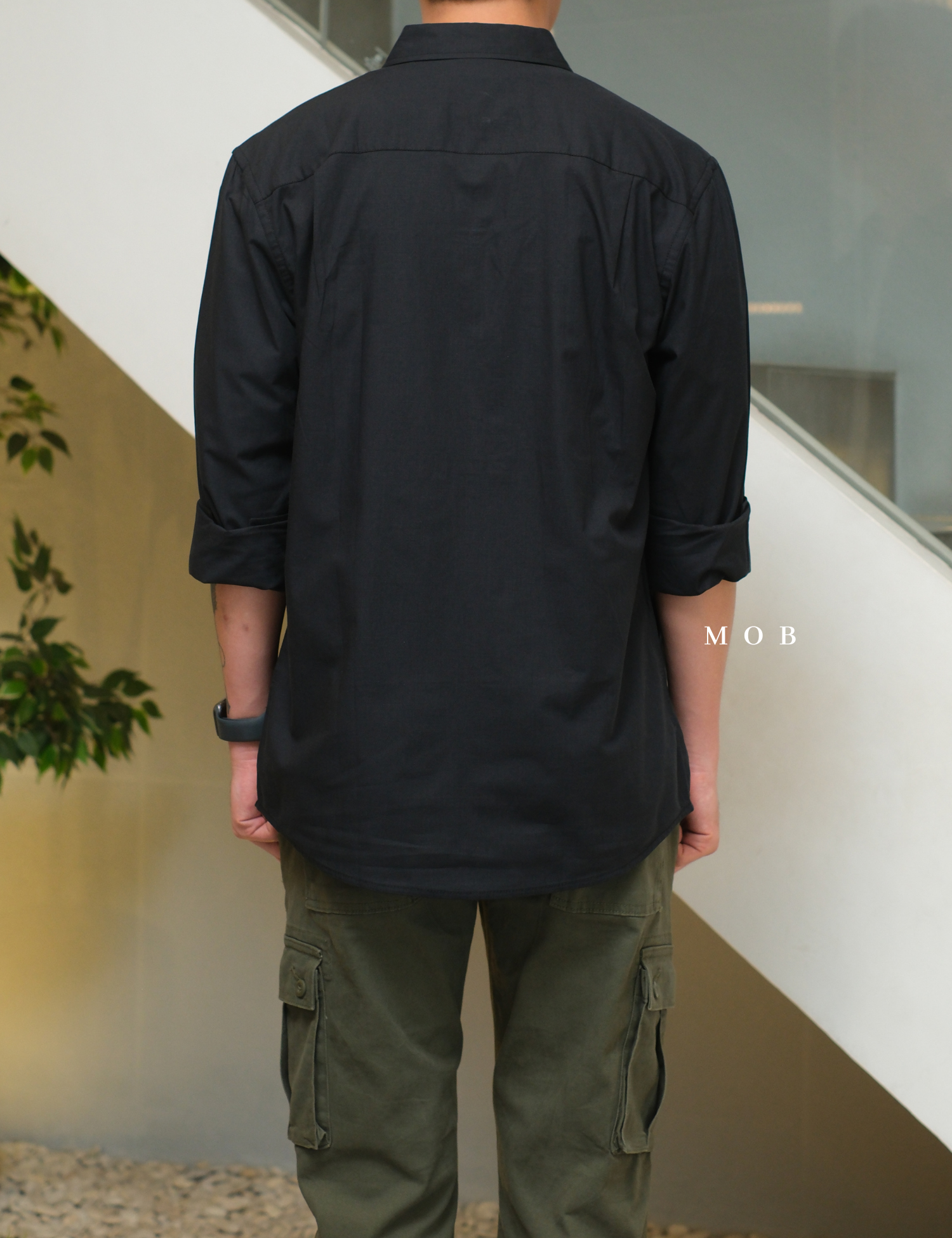 AFLSS01002G Regular Pocket LS Shirt Black