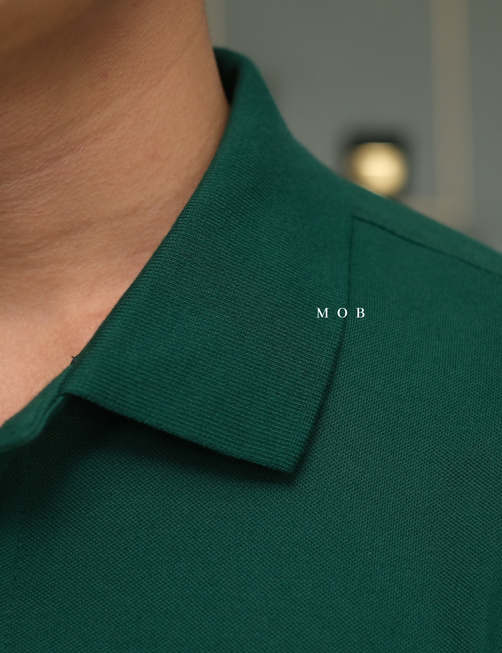 MSSPSS01004A Oversized Pique Polo SS Dark Green