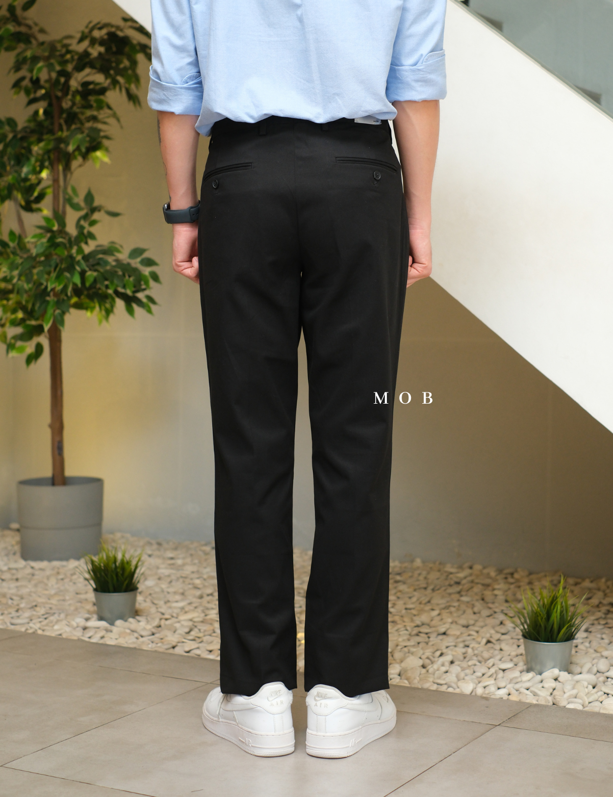 EXPT1702A Photographer Stretch Cotton Pants Black