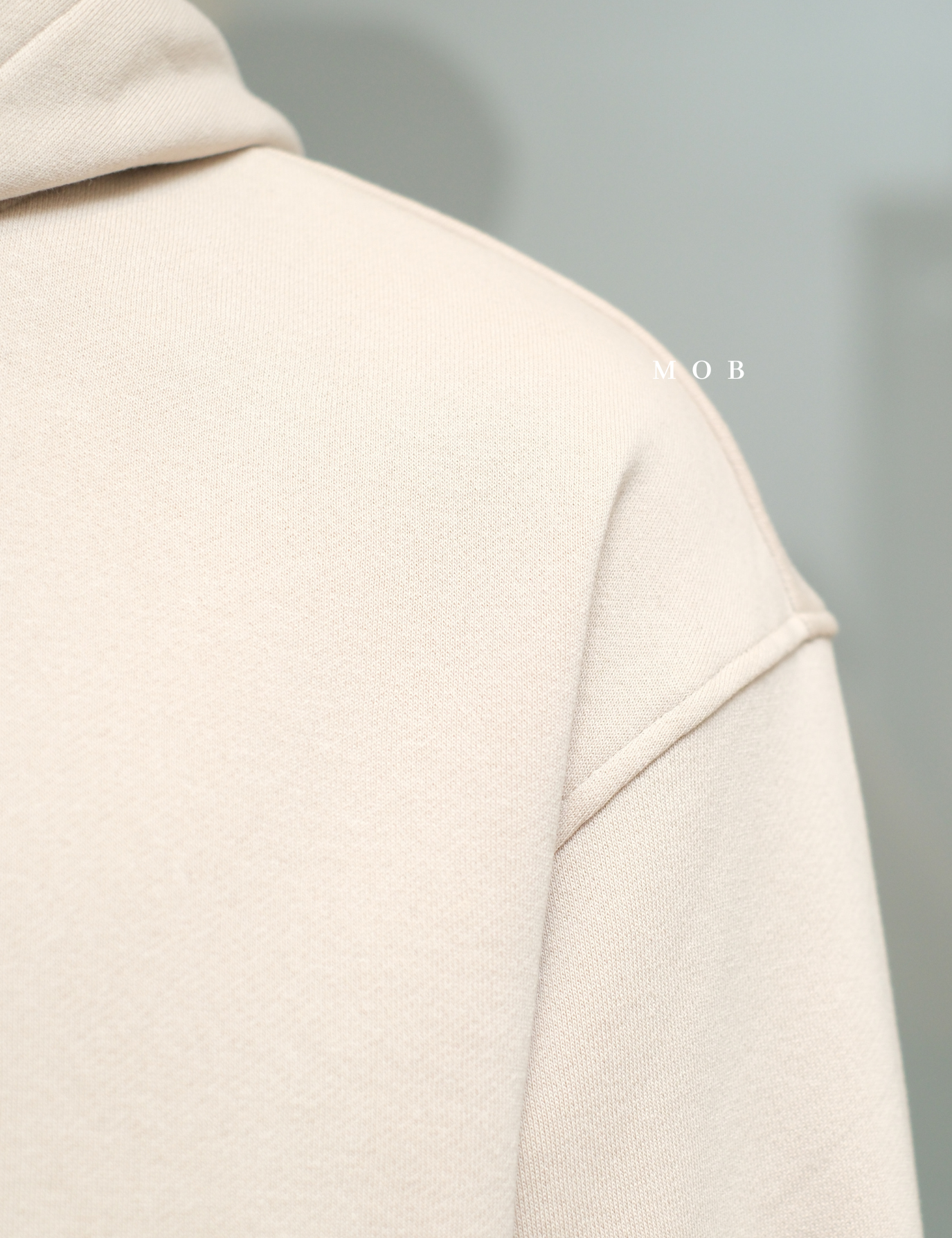 HMHOD04003 Loose Basic Pullover Hoodie Beige (V2)