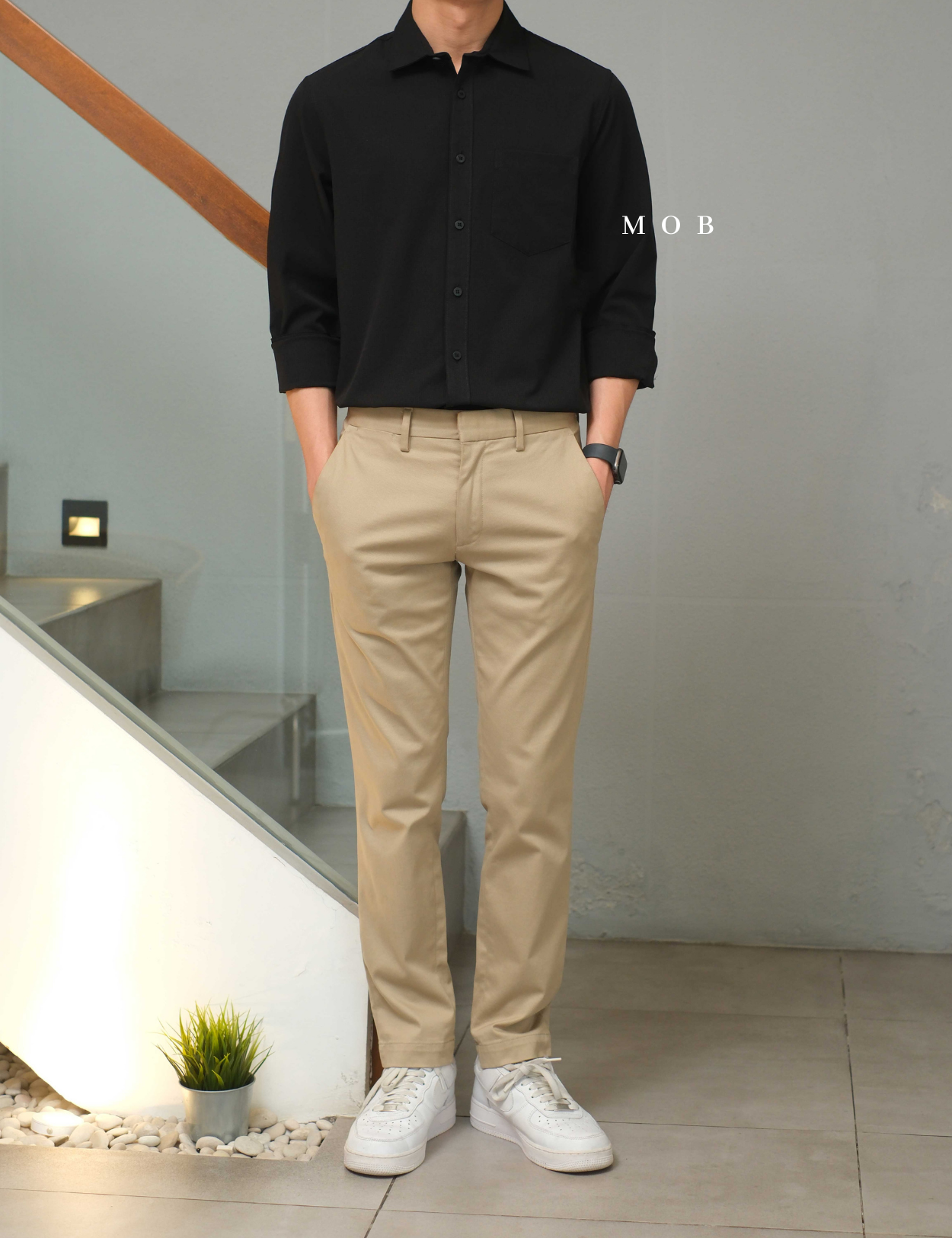 APTLSS01001A Slim Performance LS Shirt Black