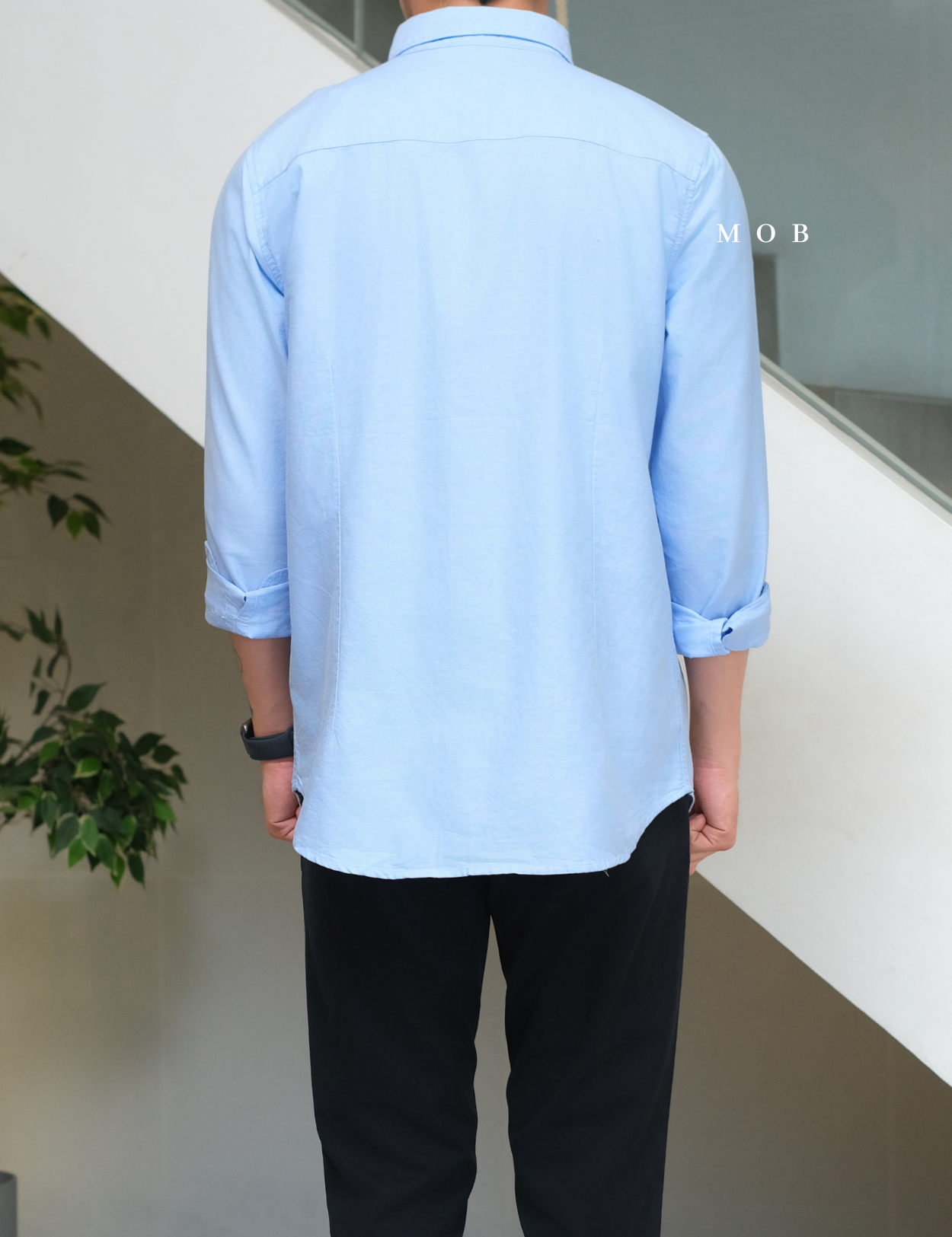 SPLLSS03001 Nature Comfort Button Down Slim LS Shirt Light Blue