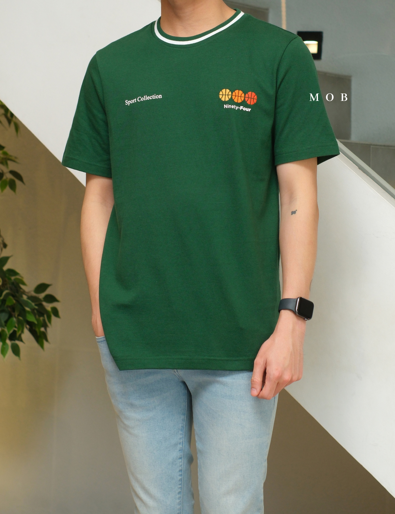 ONSST08001 Heavyweight Ninety Four SS Tee Dark Green