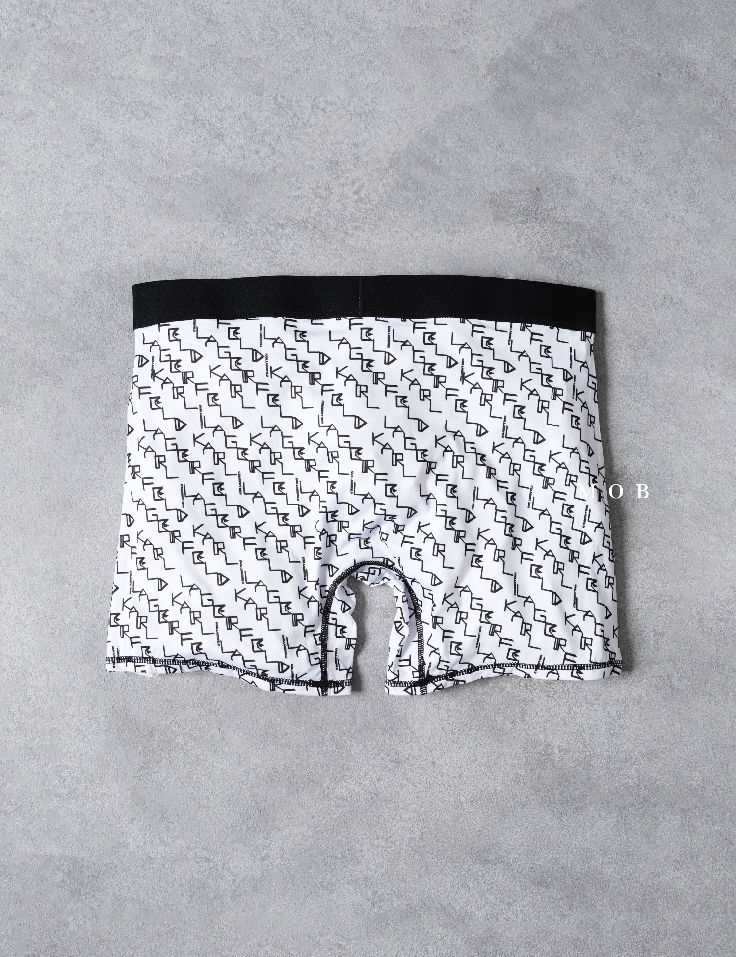 KRLB01020 Paris Script Pattern Boxer White