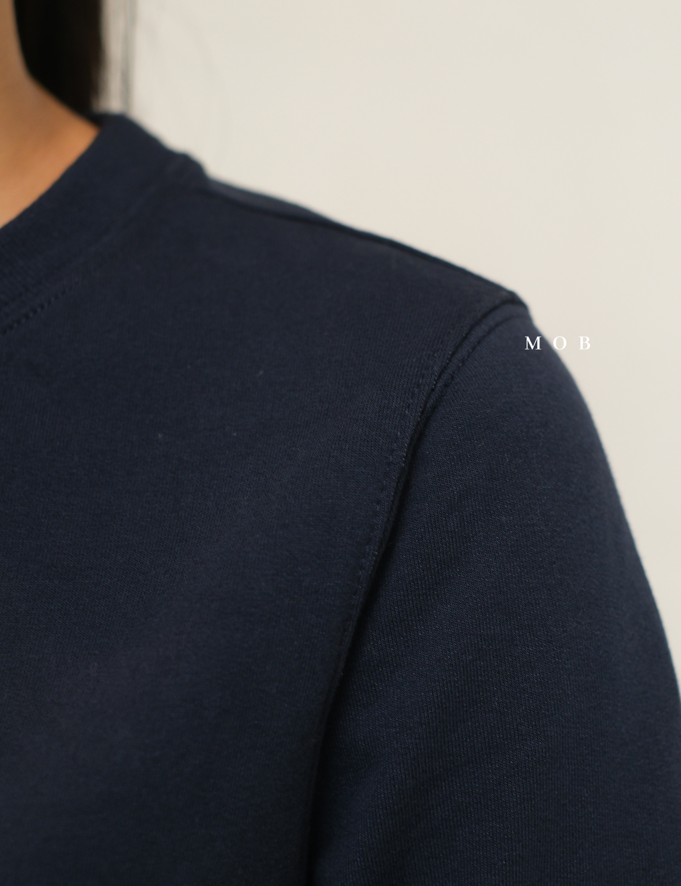 ATHSW01003B Retroterry Crewneck Sweatshirt Navy