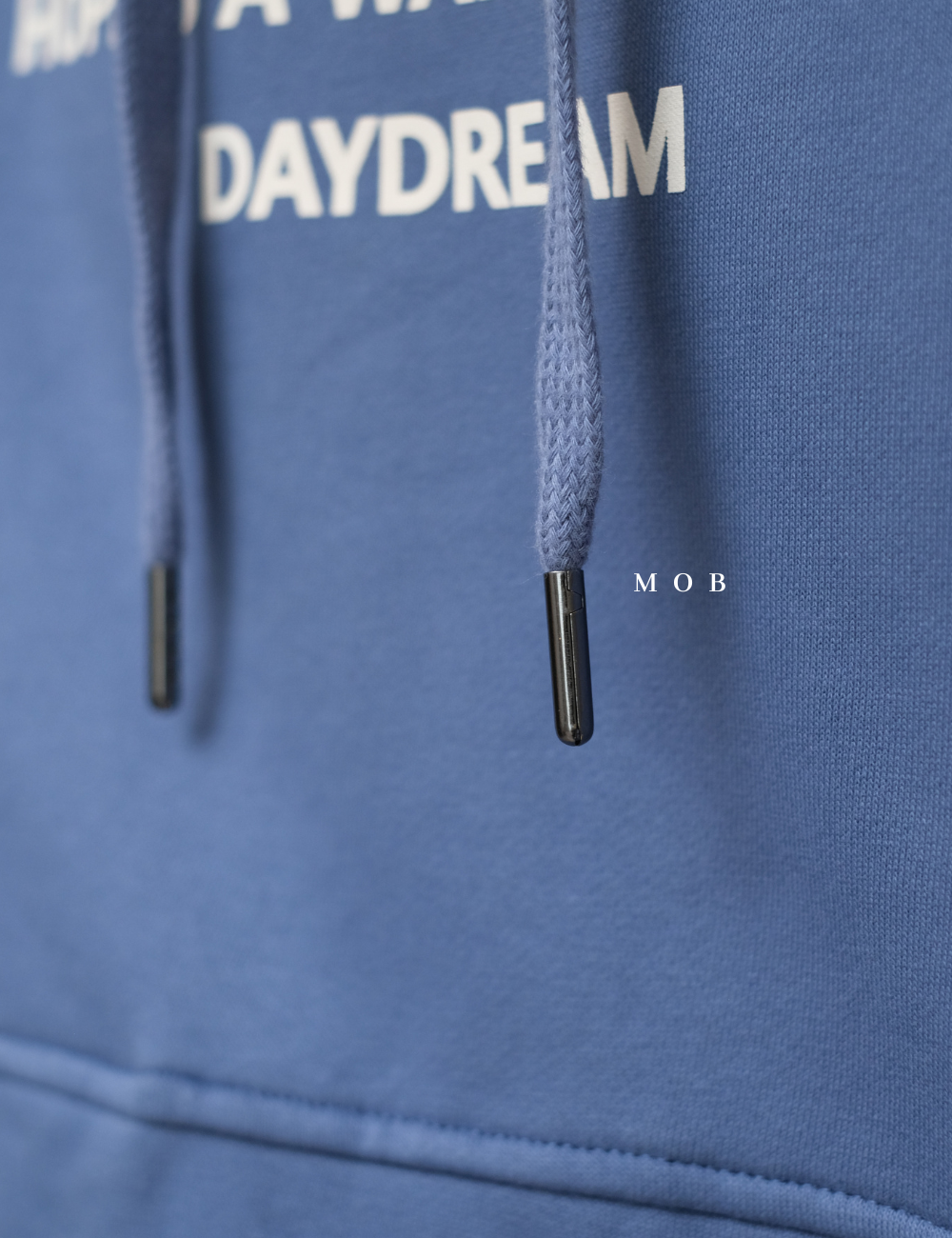IBHOD01002 Lettering Pullover Hoodie Sky Blue