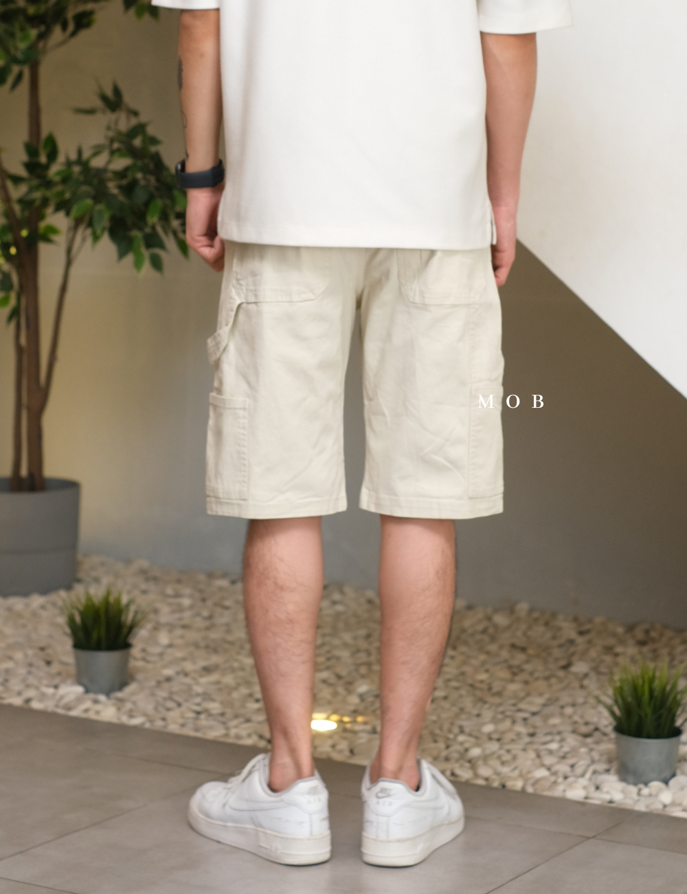 HMSR03002A Relaxed Carpenter Shorts Beige