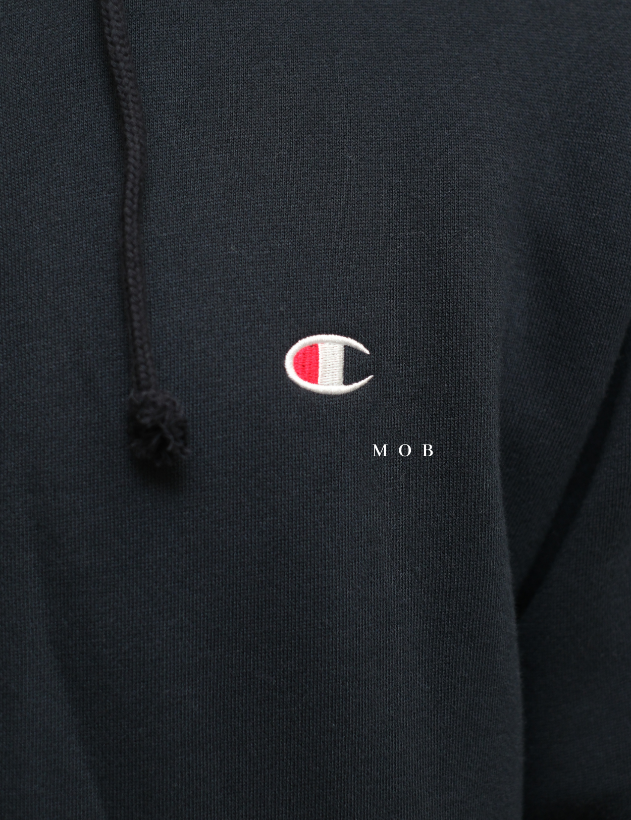 CHMPFZ05001C Basic Small Logo Full Zip Hoodie Midnight Navy