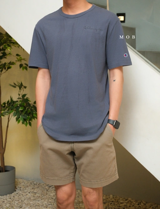 Image of CHMPSST2133 Vintage Dye SS Tee Charcoal