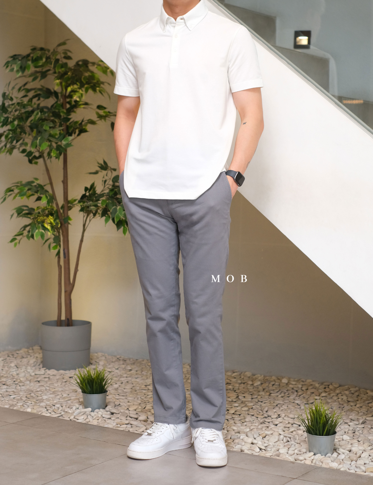 ONPT4101 Ultimate Slim Chino Pants Stone Grey