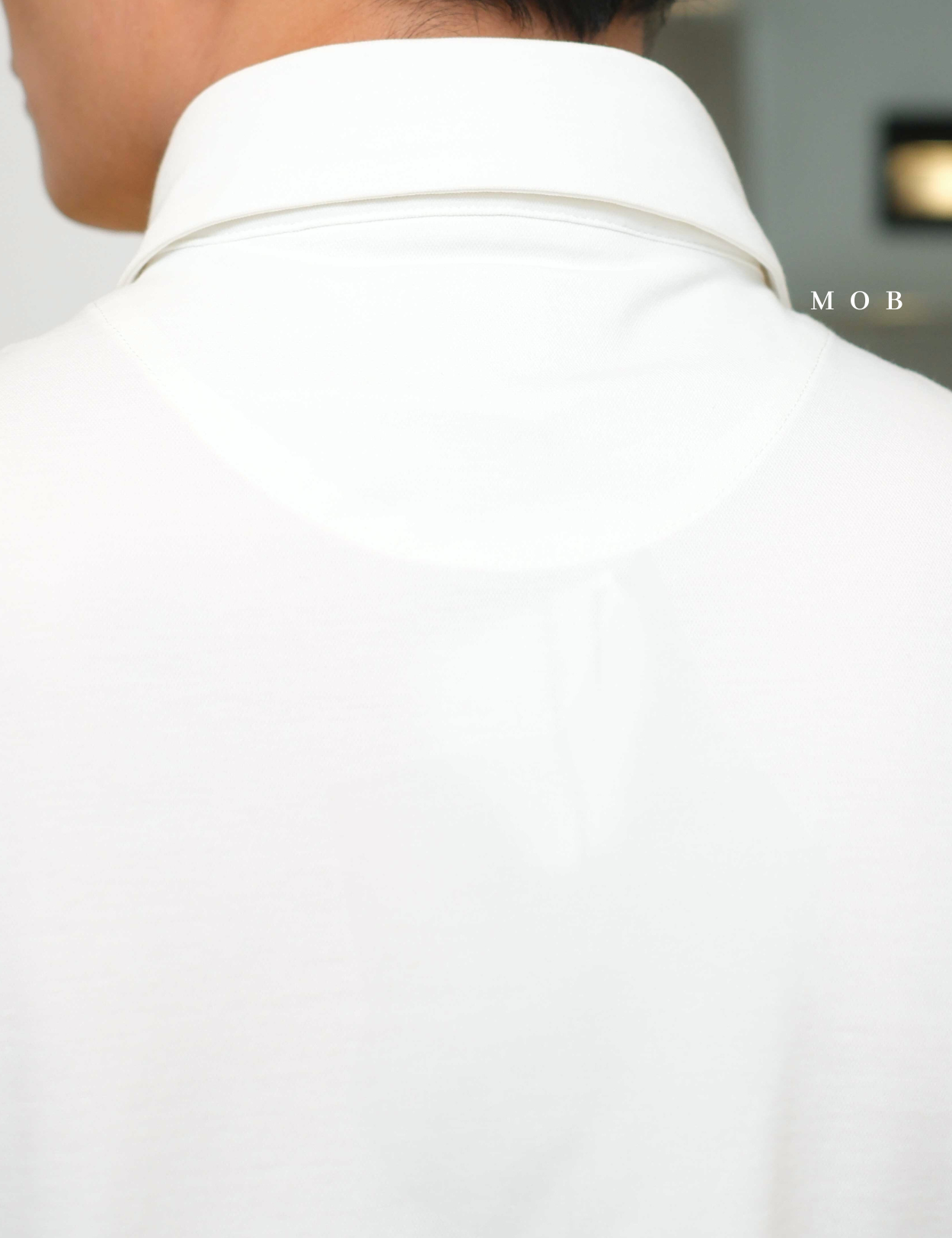 ARK01SSP013 Hybrid Button Down Collar Polo Shirt White