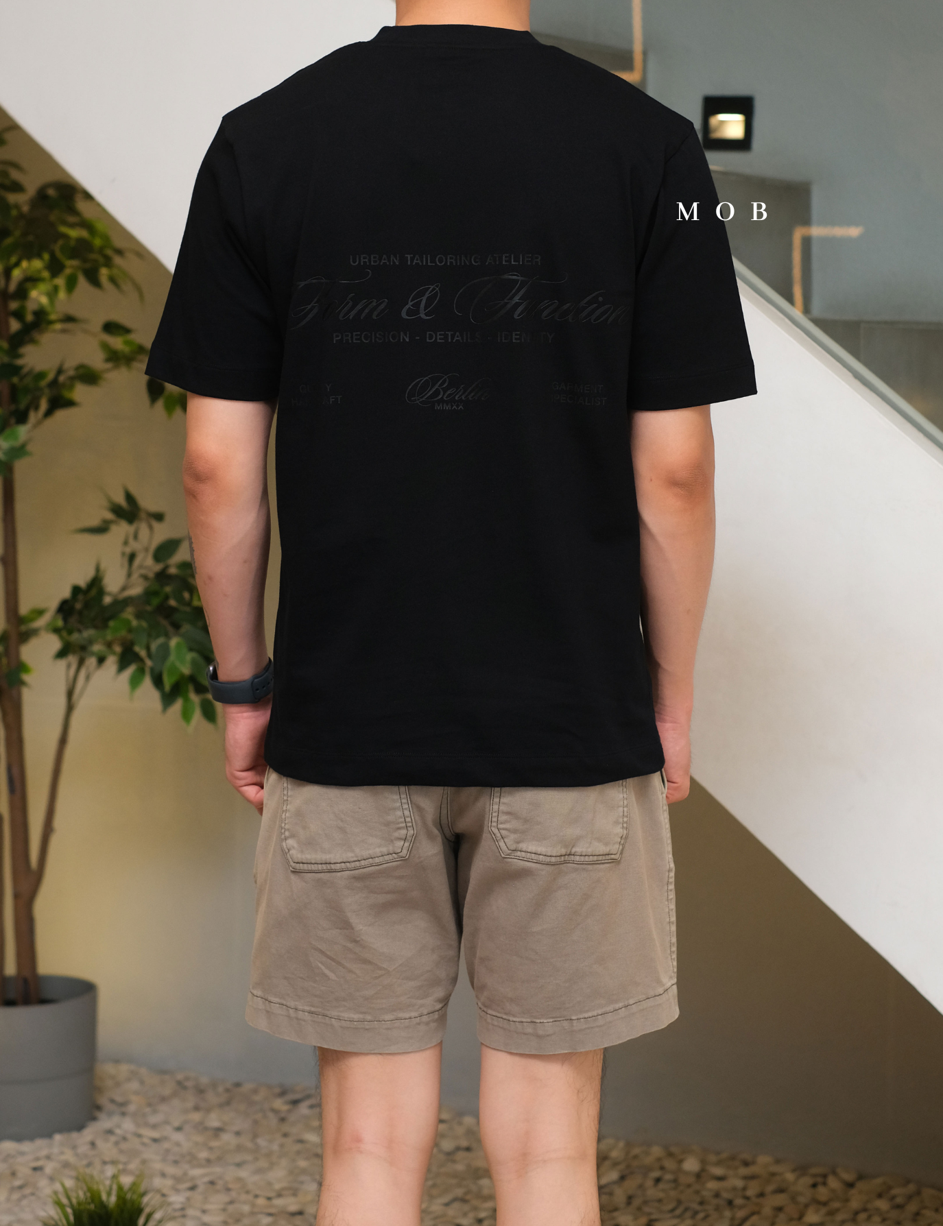 ARK01SST051 Form & Function SS Tee Obsidian Black
