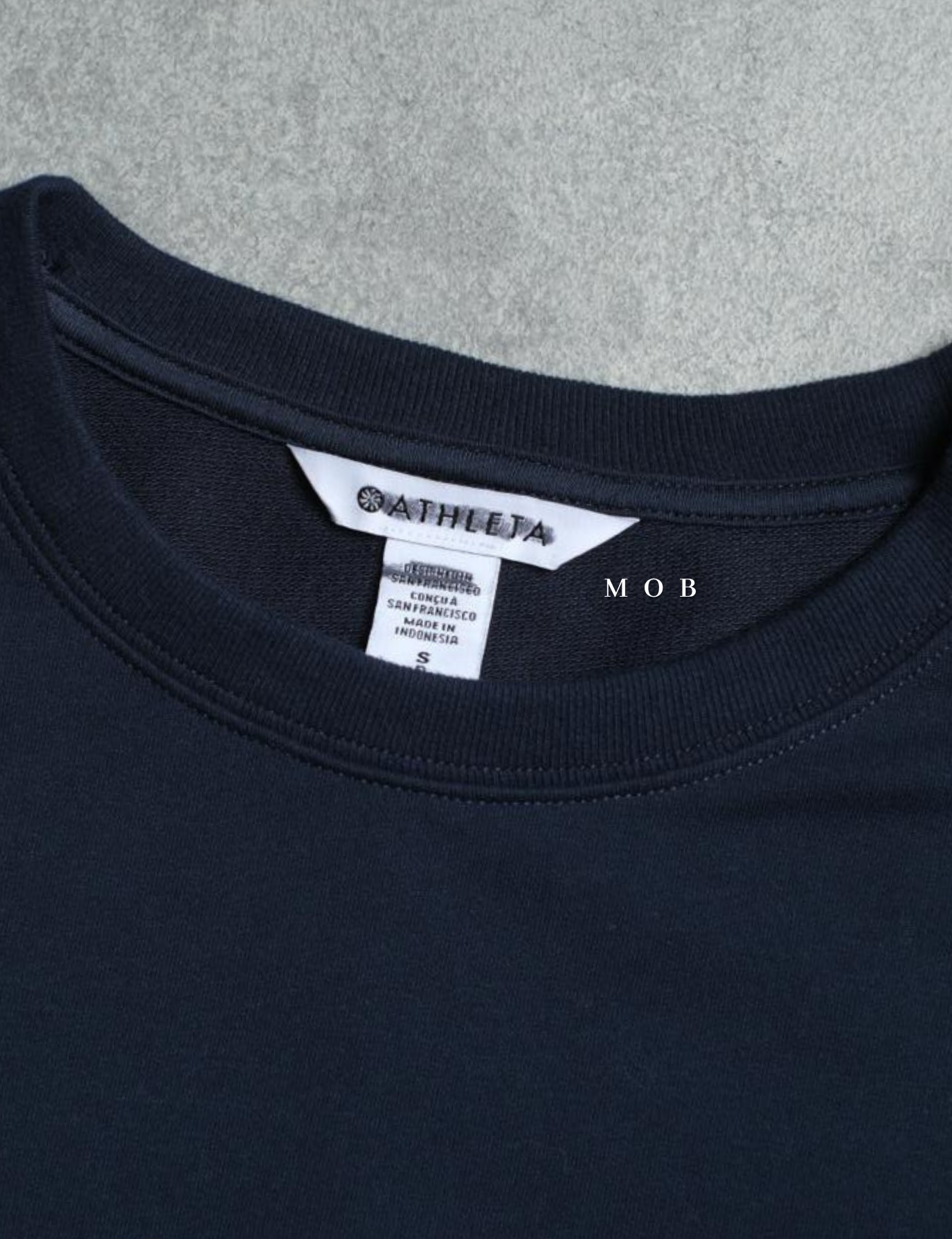 ATHSW01003B Retroterry Crewneck Sweatshirt Navy