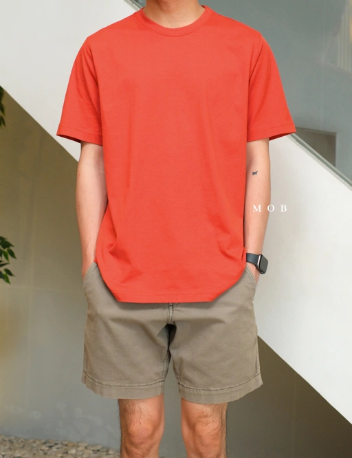 Image of LESST01004 Basic Super SS T-Shirt Orange