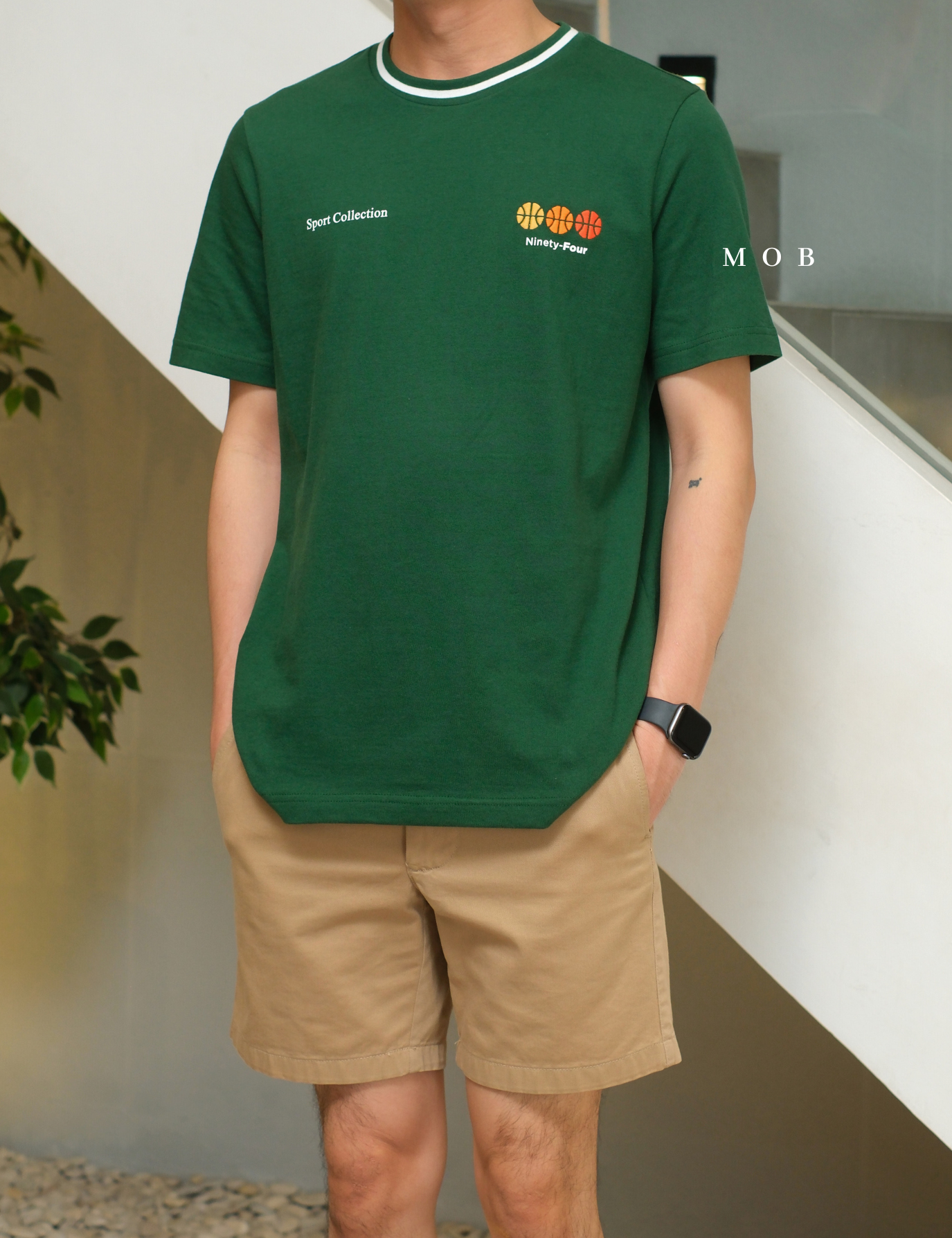 ONSST08001 Heavyweight Ninety Four SS Tee Dark Green