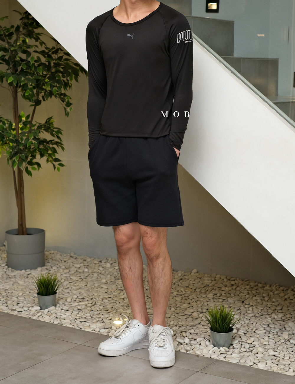 PMBL01004 Warmcell Thermal Baselayer Cat Script Hand Logo Black