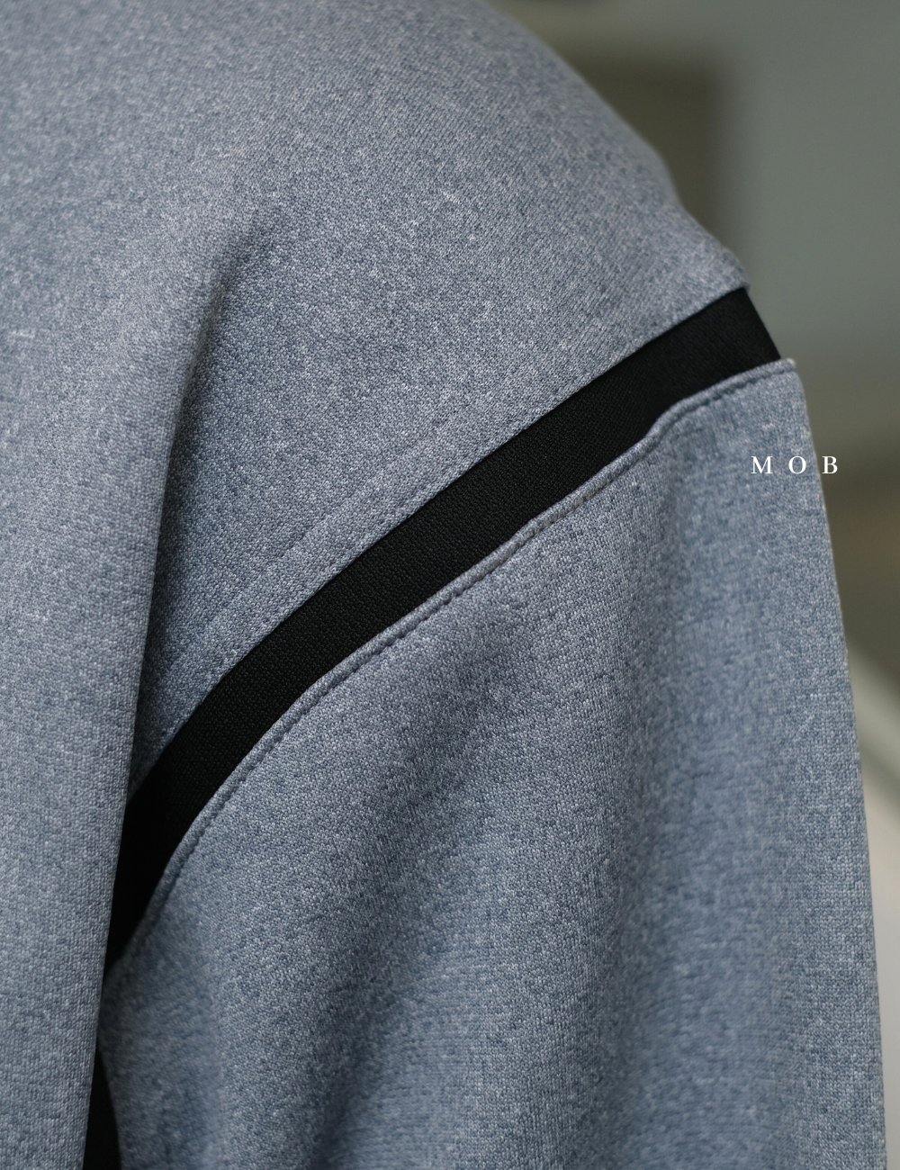 STHOD04001 Tech Fleece Colorblock Hoodie Blue Grey Black