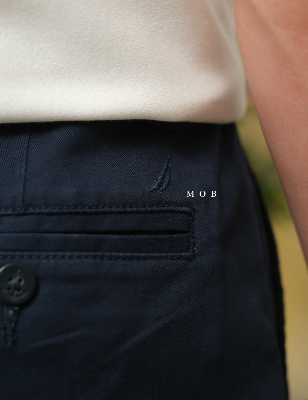 NTSR01002A Stretch Deck Short Navy