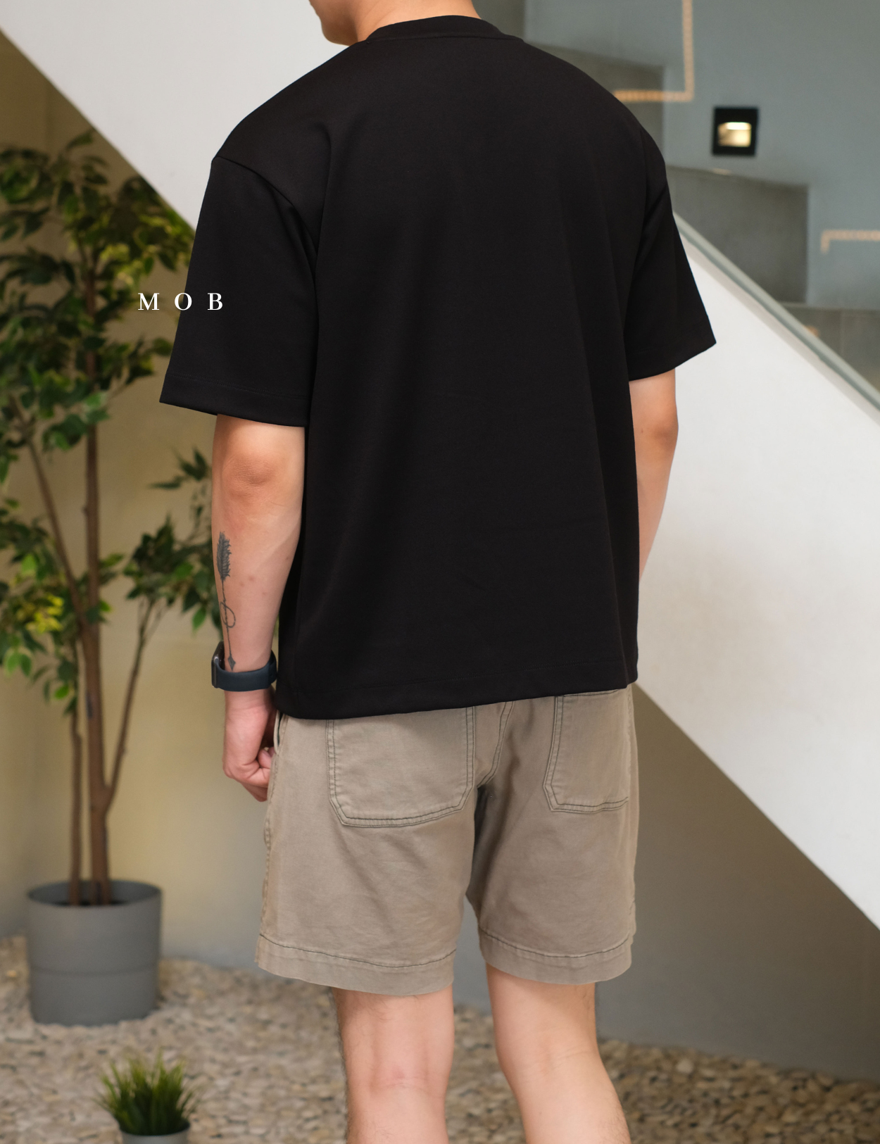 ARK01SST063 Structure Boxy Tee Jet Black