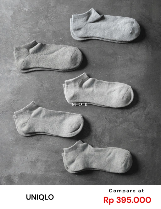 Image of [GREY EDITION] UNQSO02041 Short Socks Type 41 (5 PASANG)
