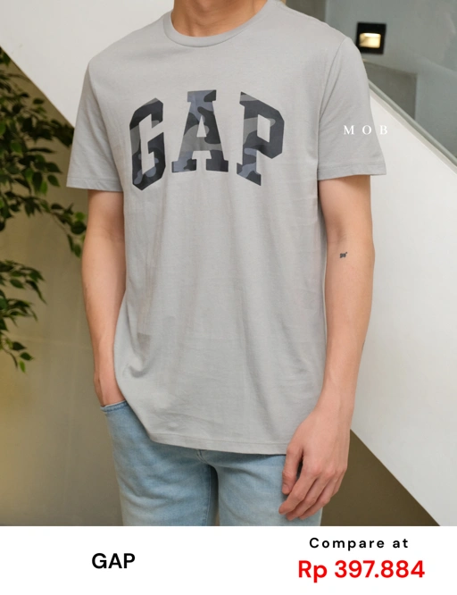 Image of GPSST1206A Camo Logo SS Tee Cloud Grey 