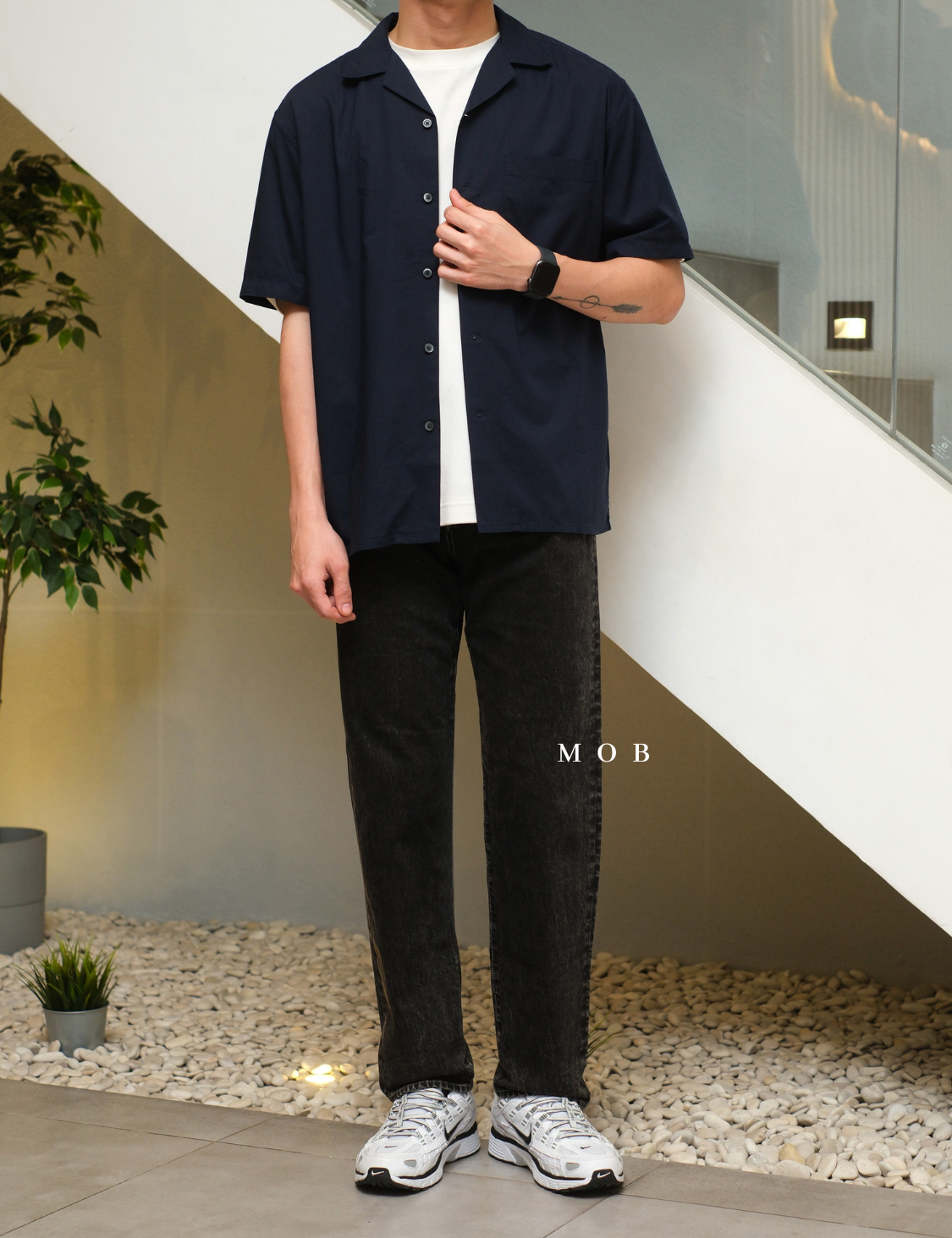 GUPT03002A Regular Jeans SMOKE Black