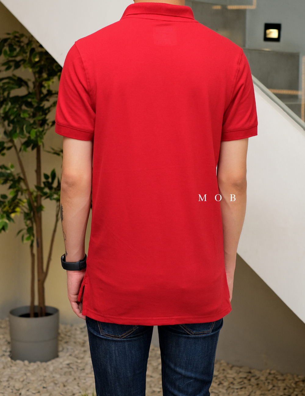 GFPS06006 Basic Loring Pique Polo Shirt Red