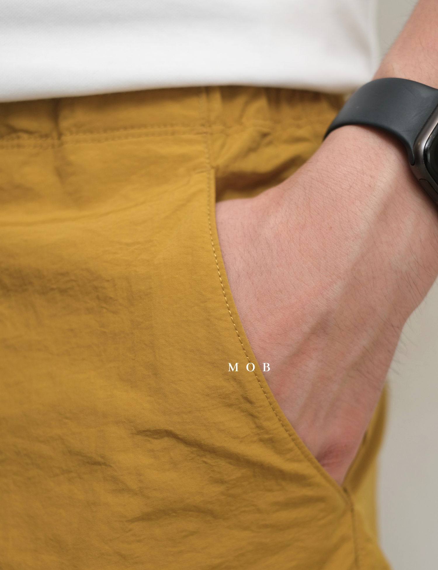 UNQSR02004 Active Nylon Shorts Mustard