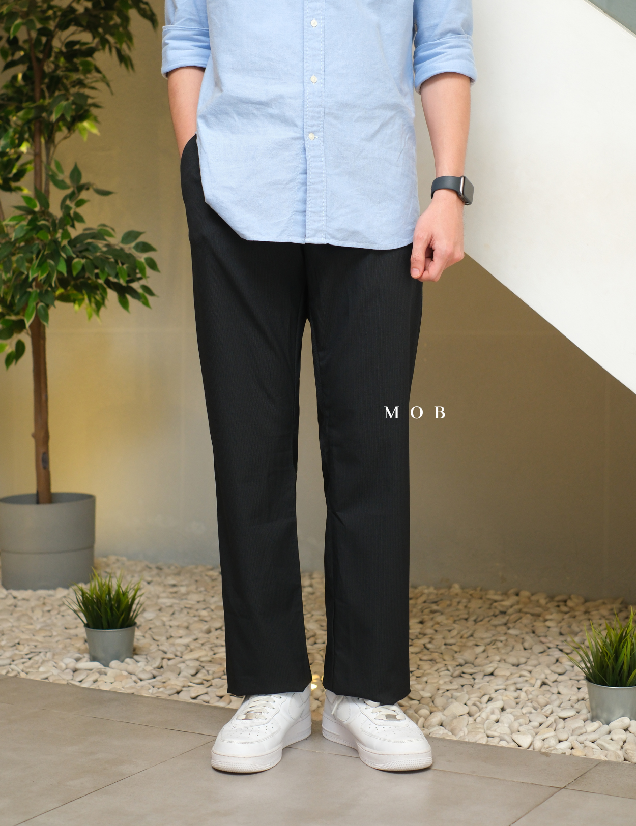 EXPT1702B Photographer Slim Pants Dark Grey Stripe