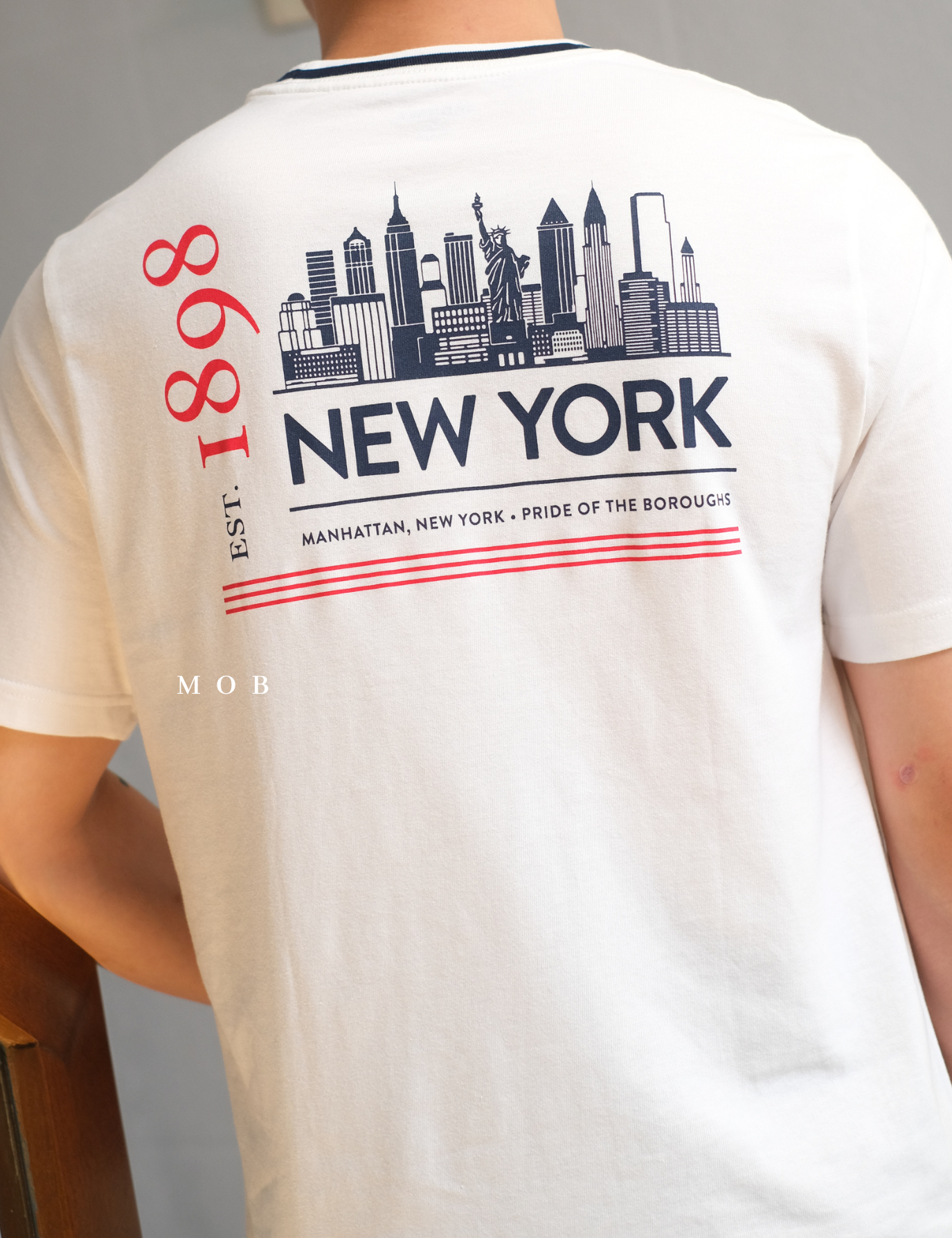 ONSST08002 Heavyweight NYC Logo SS Tee White