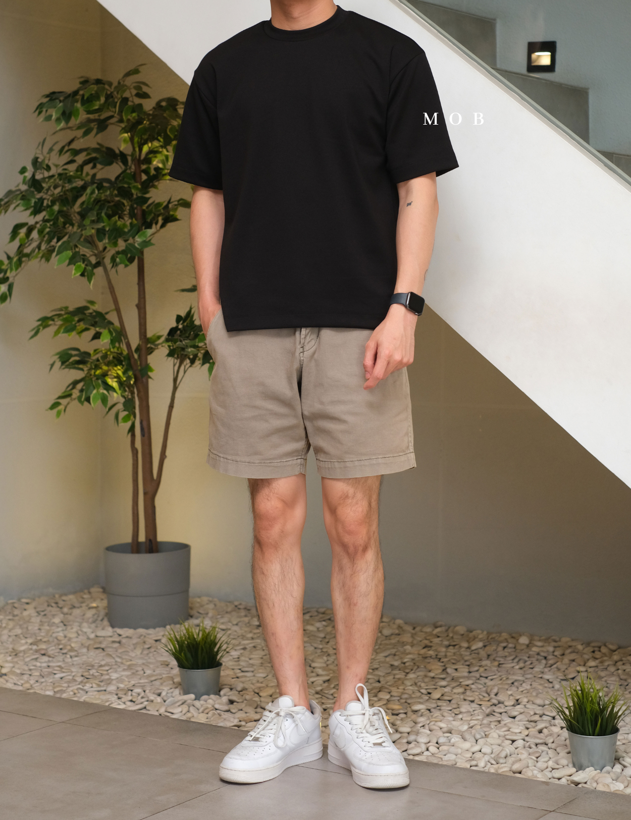 ARK01SST063 Structure Boxy Tee Jet Black