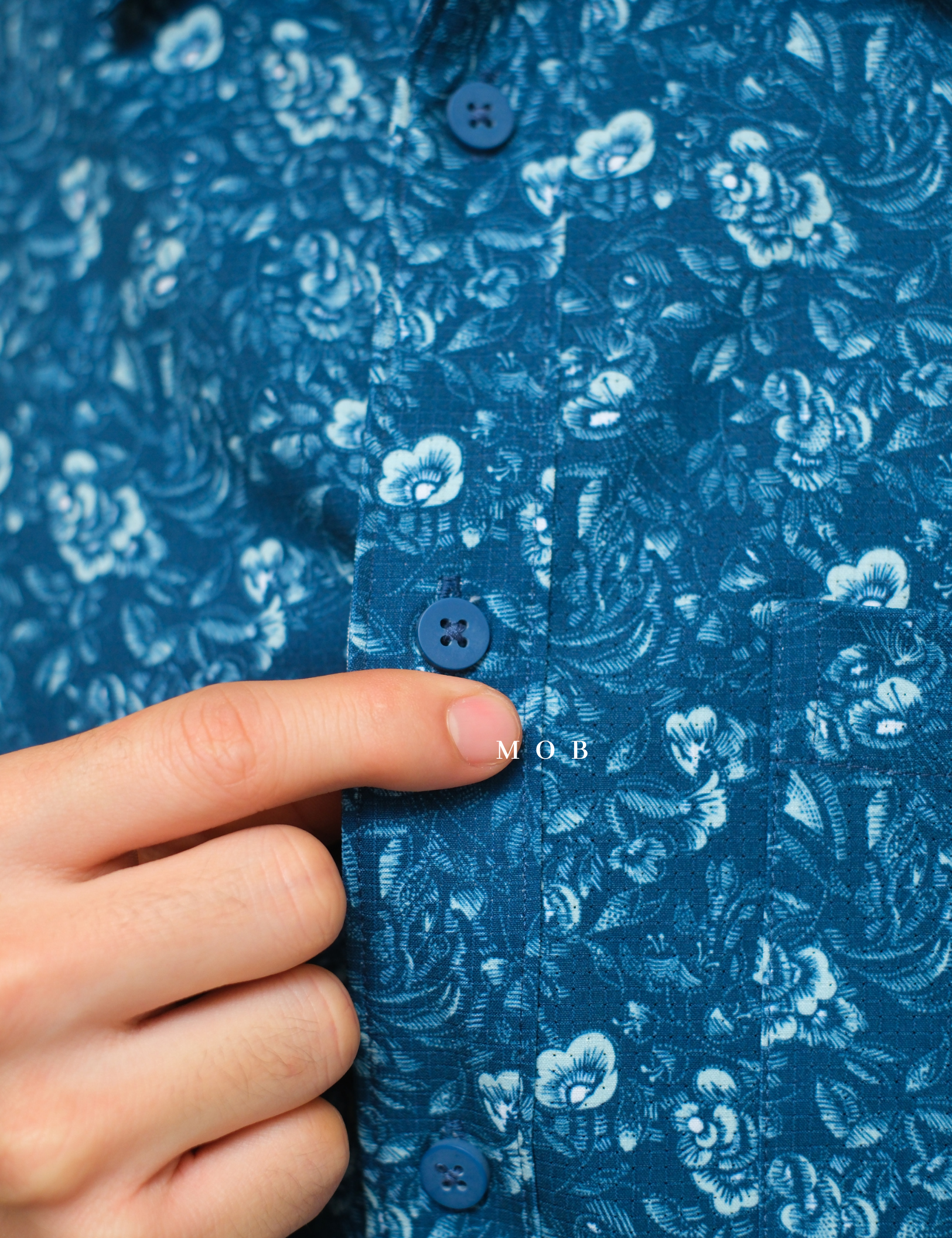 APTLSS01005 Slim Performance LS Shirt Coastal Blue Floral
