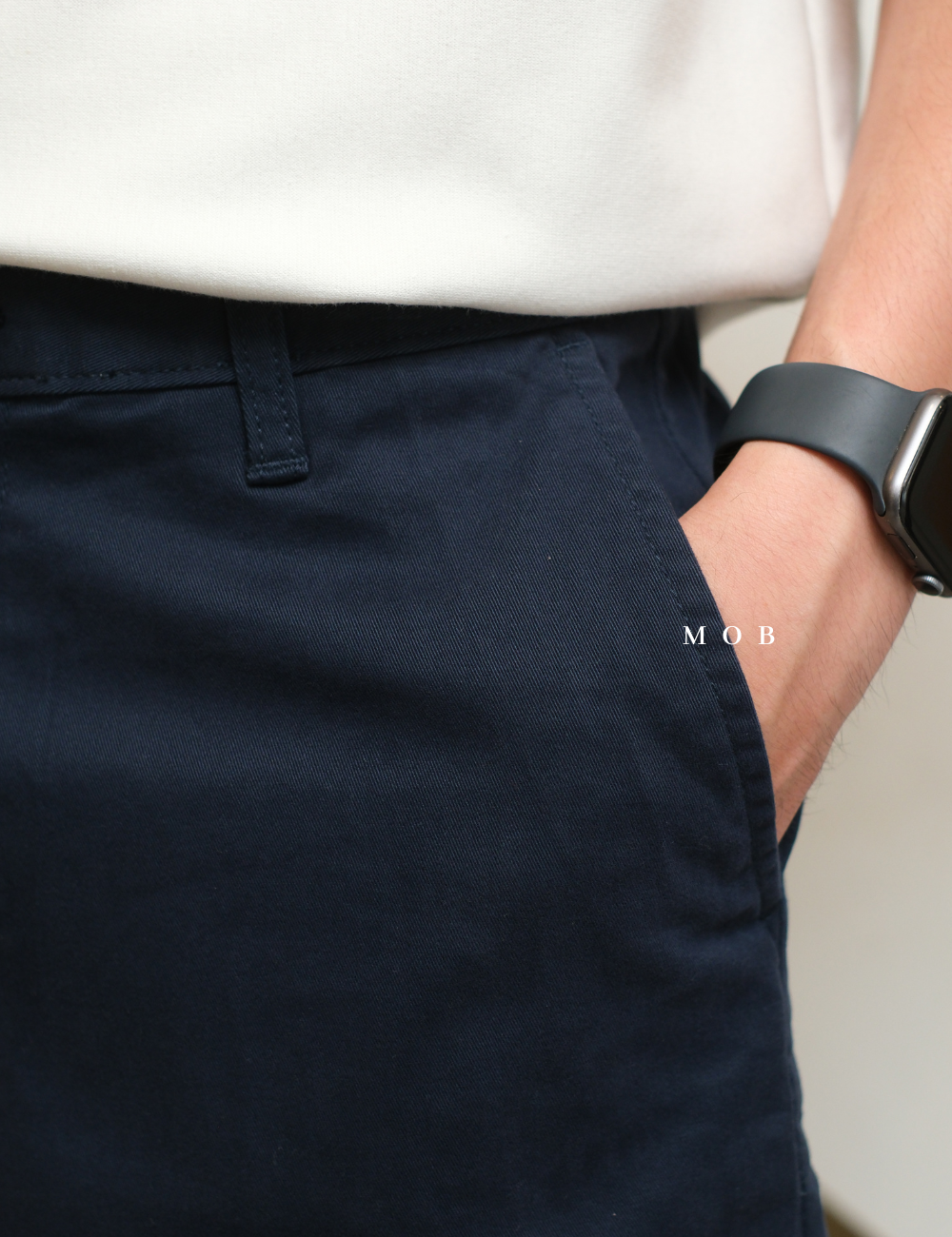 NTSR01002A Stretch Deck Short Navy