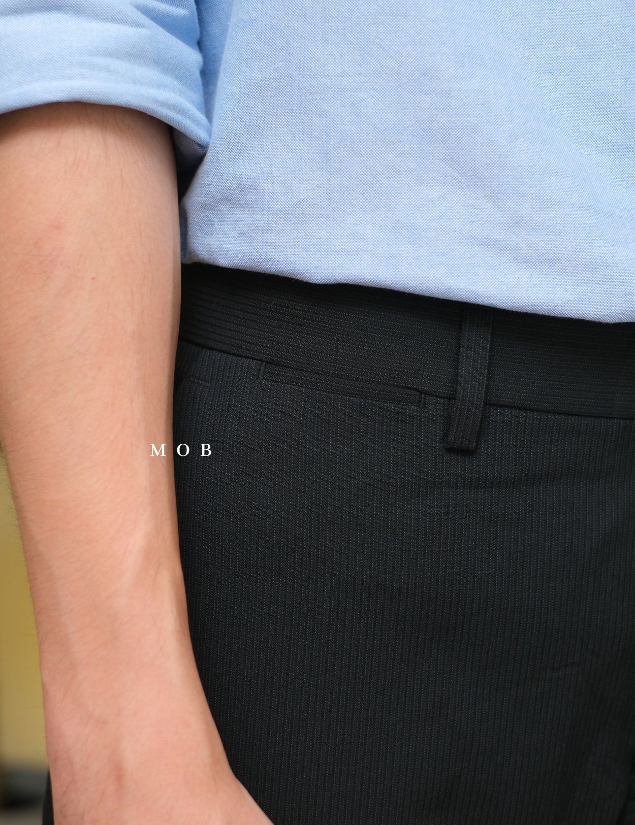 EXPT1702B Photographer Slim Pants Dark Grey Stripe