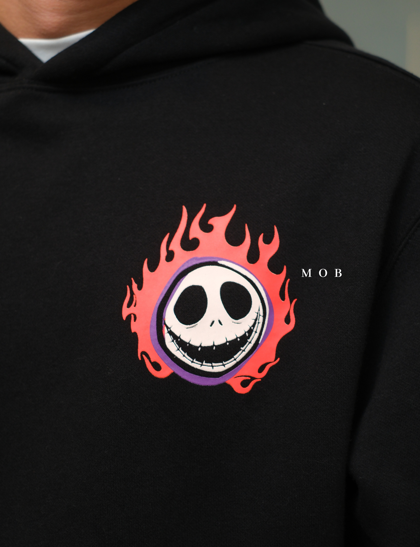ONV01HDO001-001 Old Navy x Disney Jack Skellington Pullover Hoodie Black