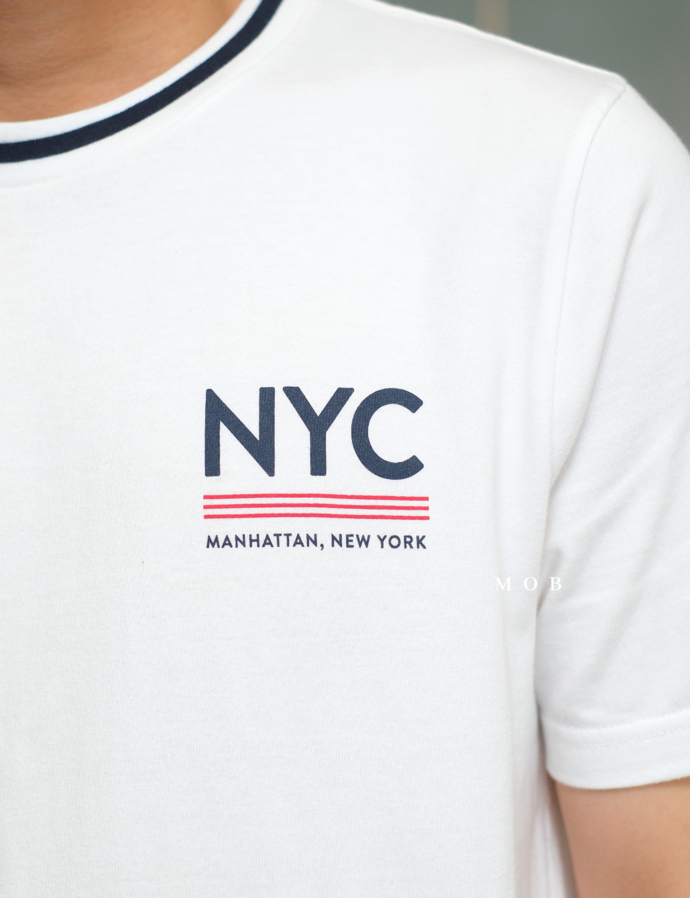 ONSST08002 Heavyweight NYC Logo SS Tee White