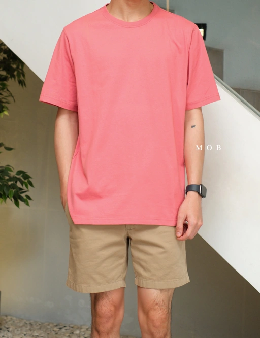 Image of LESST01005 Basic Super SS T-Shirt Pink