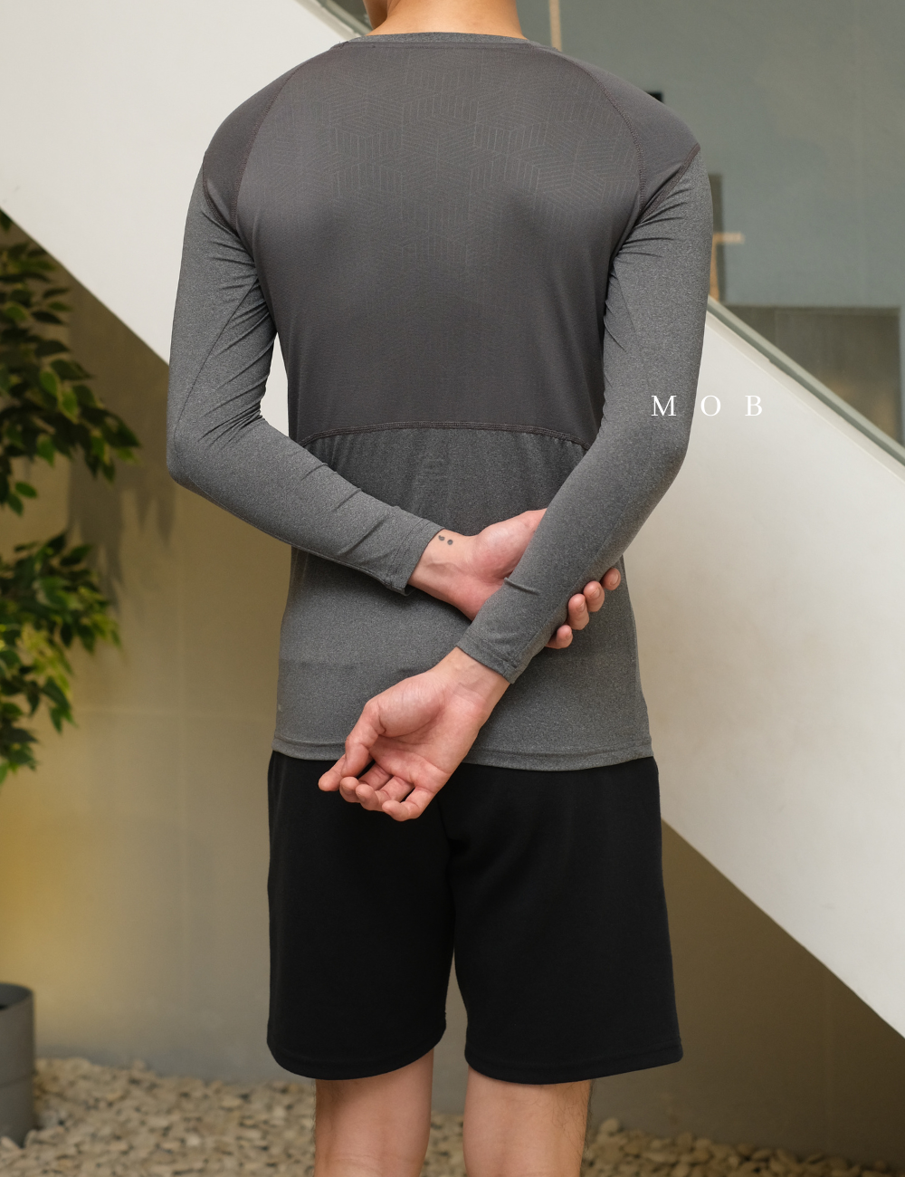 PMBL02001B Warmcell Baselayer Small Logo Grey Misty