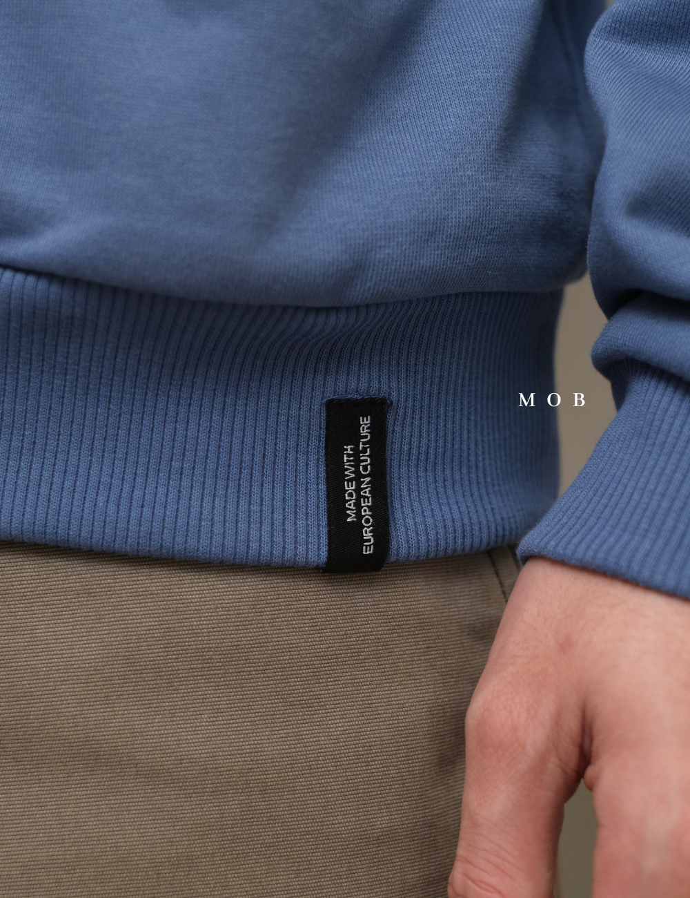 IBHOD01002 Lettering Pullover Hoodie Sky Blue