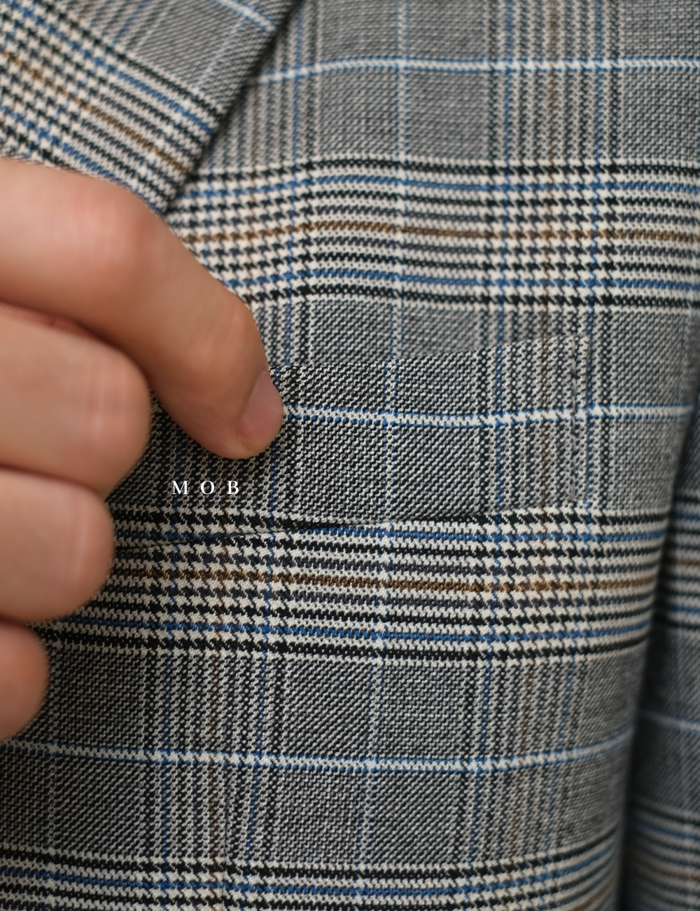 MSTBZ01002 Slim Fit Blazer Grey Plaid