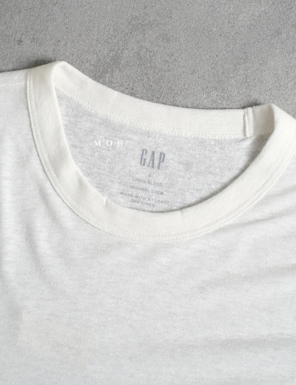GPSST1903 Linen Blend SS Tee Broken White
