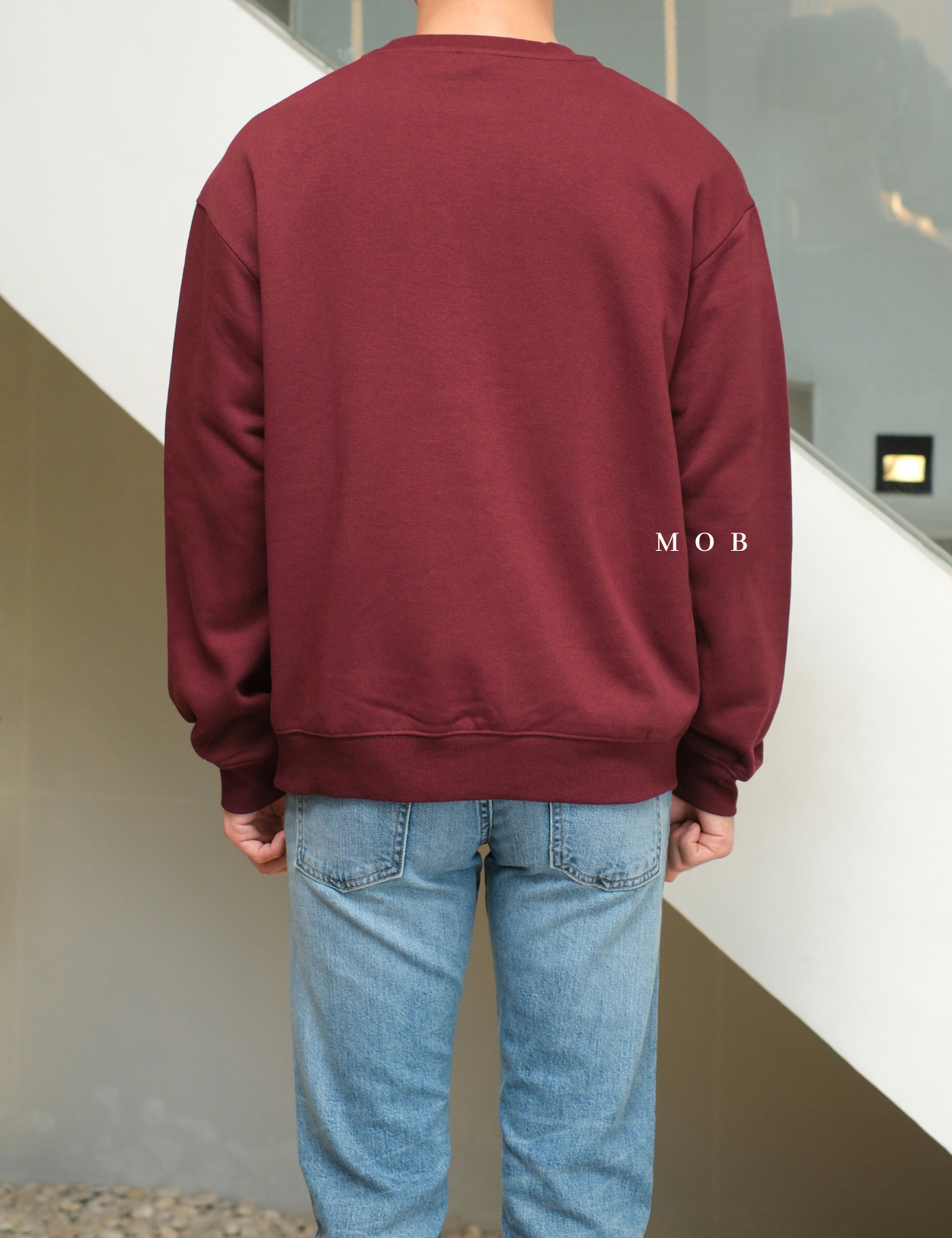 HMSW04002 Loose Fit Sweatshirt Maroon