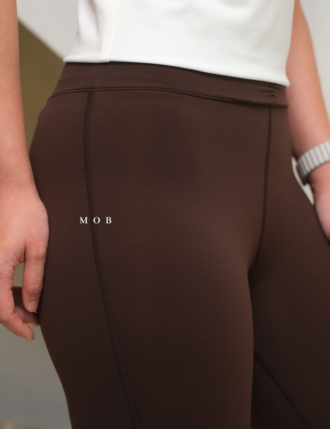 ARPT1401B Buttery Soft CINCH FLARE Leggings Dark Brown
