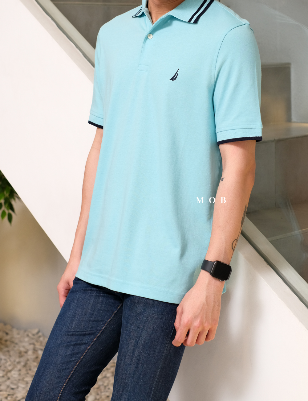 NTPS04003 Soft Cotton Classic Polo Light Blue