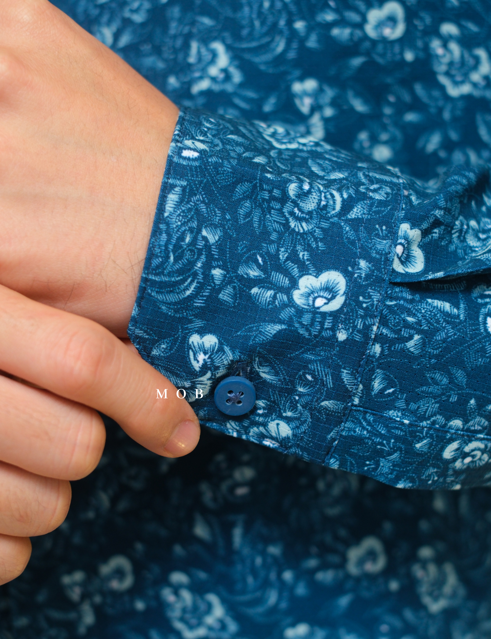 APTLSS01005 Slim Performance LS Shirt Coastal Blue Floral