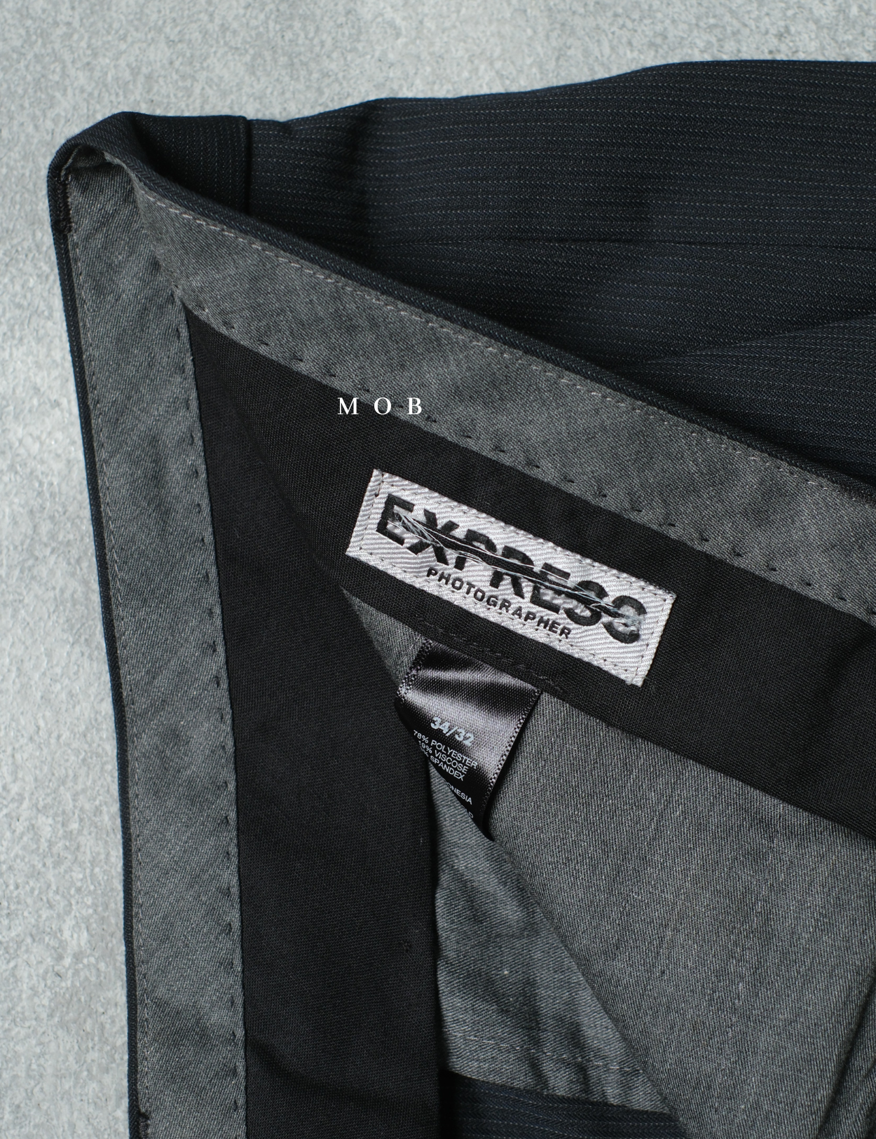EXPT1702B Photographer Slim Pants Dark Grey Stripe