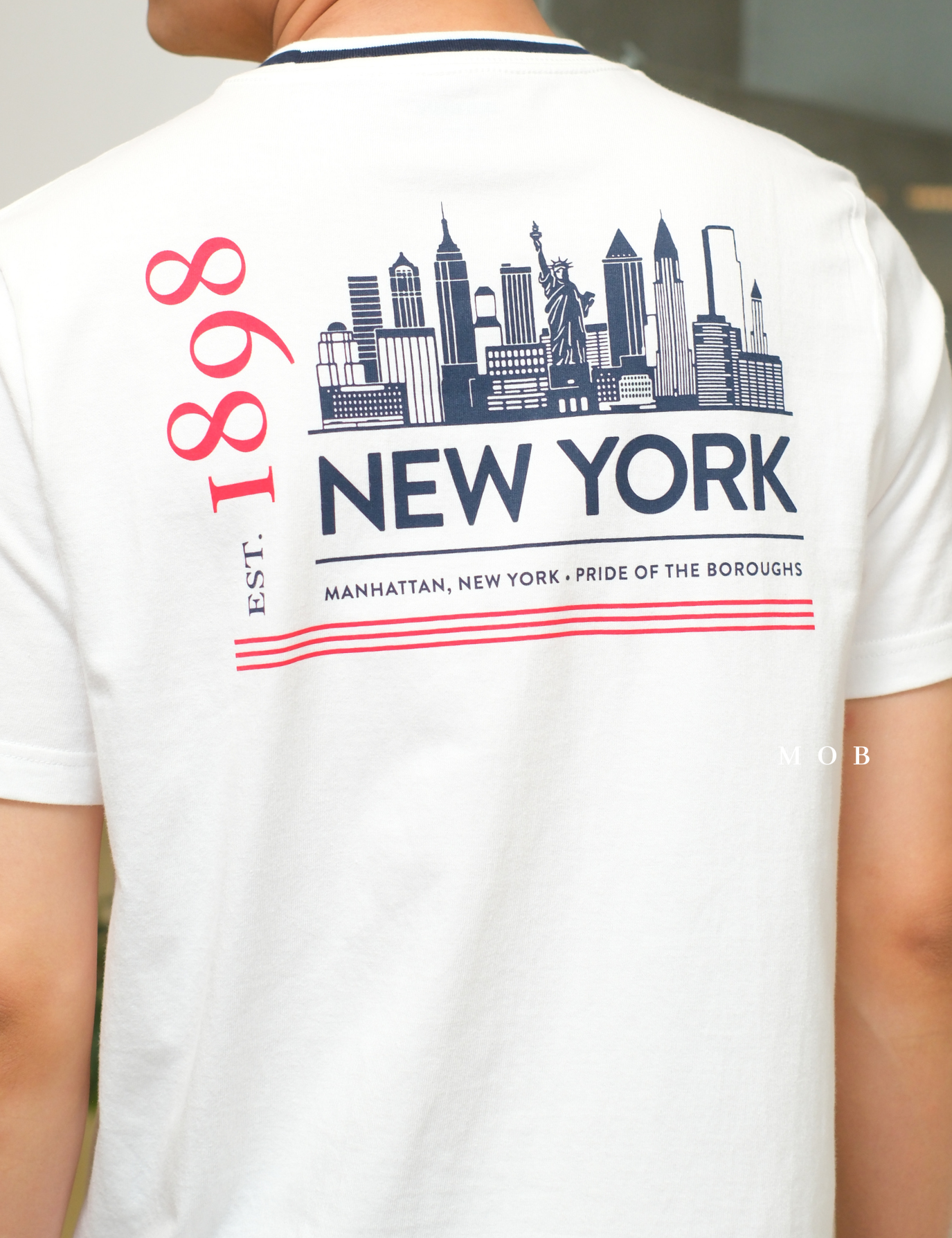 ONSST08002 Heavyweight NYC Logo SS Tee White